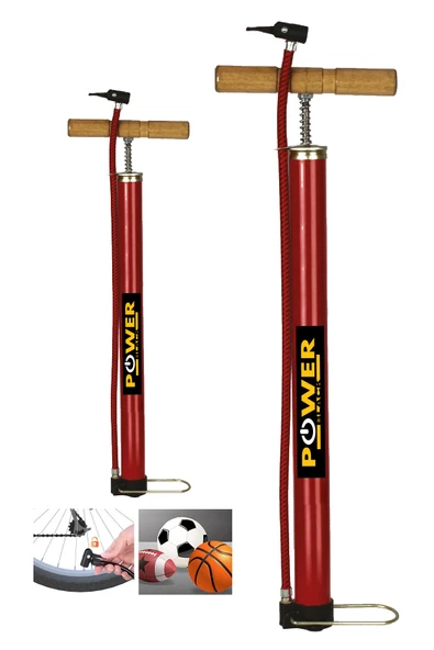 POWER BLACK GERMAN LASTİK Top Pompası Futbol Basketbol Voleybol Pilates Ve Bosu Topu Denge Diski Şişirme Pompası ürün görseli 1