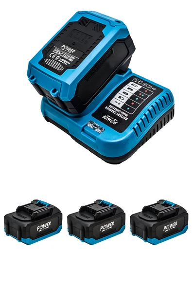 POWER BLACK itali 58 vf 3 ah kömürsüz 4 lü set somun sökme matkap avuç taşlama hilti - Resim 6