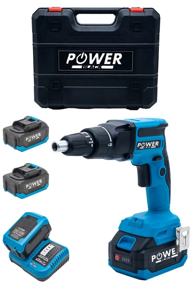 POWER BLACK ŞARJLI ALÇIPAN VİDALAMA MAVİ 58 vf 12 ah 2 bataraya 1 şarj cihazı - Resim 3