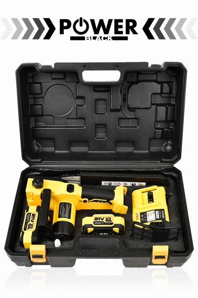 POWER BLACK Profesyonel Ağaç Kesim Motoru 12 Inc Pala Çift Akülü - Resim 2