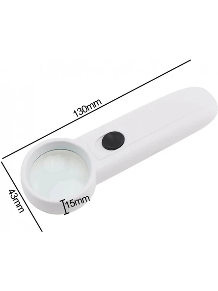 15x Çok Fonksiyonlu 2 Led Işıklı Taşınabilir El Büyüteç - Resim 2