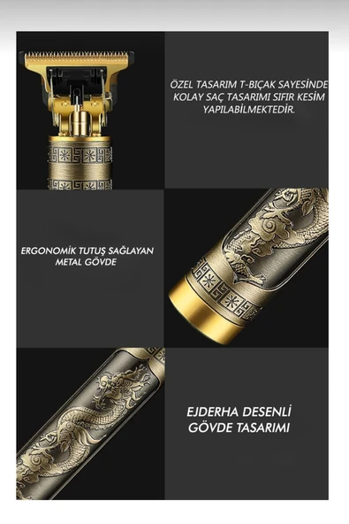 POWER BLACK Tıraş Makinesi Saç Sakal Kol Bacak Yanak Koltuk Altı Vücut - Resim 3