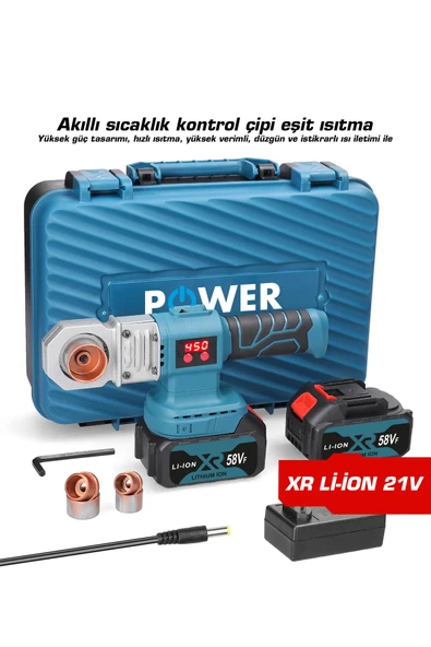 POWER BLACK GÜÇLÜ ŞARJLI Su Tesisatı Plastik Boru Kaynak Makinesi POWERBLACK ürün görseli 1