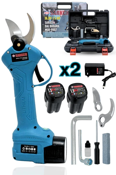 Mur-Cell 9907 Şarjlı Dal Budama Makası 30mm Kesme Çapı Yedek Bıçaklı ürün görseli 1