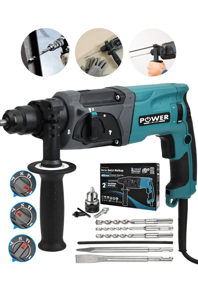 POWER BLACK Profesyonel 850w Darbeli Metal Şanzıman BAKIR SARGI Kırıcı Delici Hilti Matkap ürün görseli 1