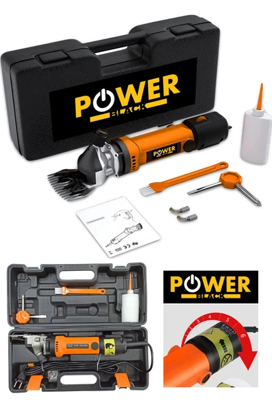 POWER BLACK GERMANY  2400/R/MİN Metal Şanzıman Koyun Keçi Kırkma Lama Kırpma Makinesi ürün görseli 1