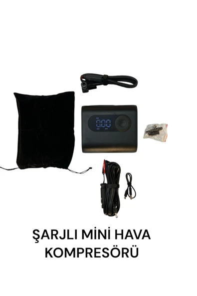 Murcell Aksesuar Taşınabilir Şarjlı Dijital Hava Kompresörü ürün görseli 1