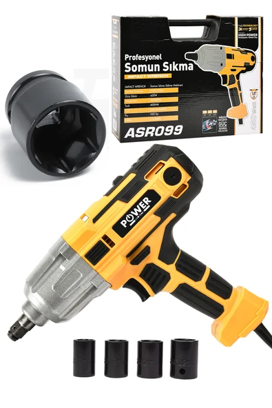 POWER BLACK ELEKTİRİKLİ SOMUN SÖKME 450 W 2 METRE KABLOLU ürün görseli 1