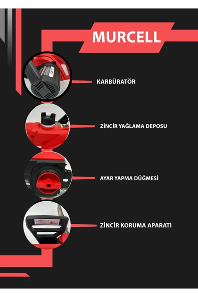Mur-Cell ELEKTİRİKLİ ZİNCİRLİ TESTERE - Resim 4