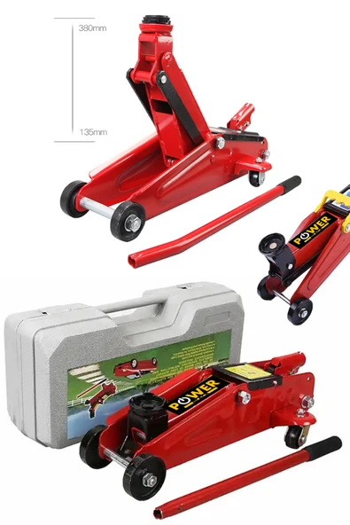 POWER BLACK 2 Yıl Germany 2 Ton Arabalı Tekerlekli Hidrolik Timsah Kriko Kutulu ÇANTALI POWERBLACK Makine Kriko ürün görseli 1