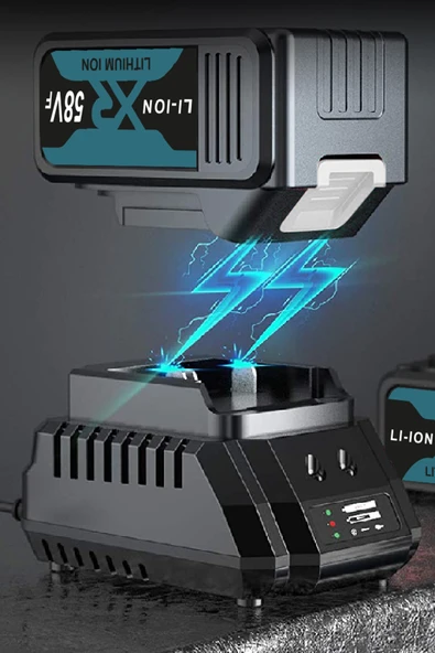 POWER BLACK Bakır Sargılı Kömürsüz Motor Darbeli Çift Akülü Şarjlı Kırıcı Delici 2-26 mm HİLTİ - Resim 4