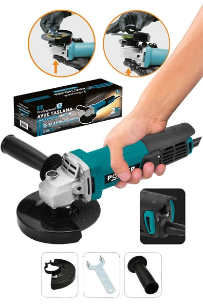 POWER BLACK Avuç Taşlama 125 Mm Spiral ürün görseli 1