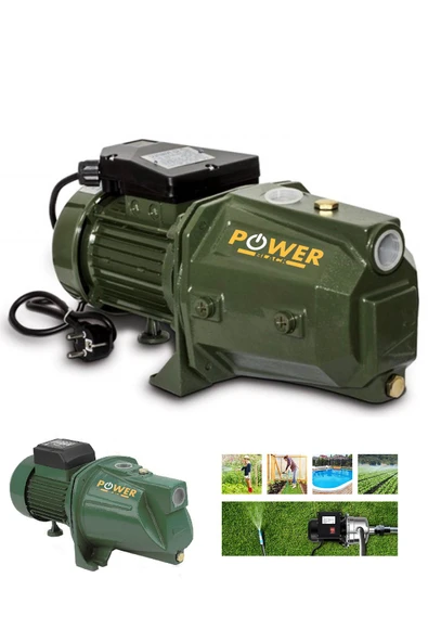 POWER BLACK Jet-100p Su Pompası Motoru 9 Mt Emiş 48 Mt Basma ürün görseli 1