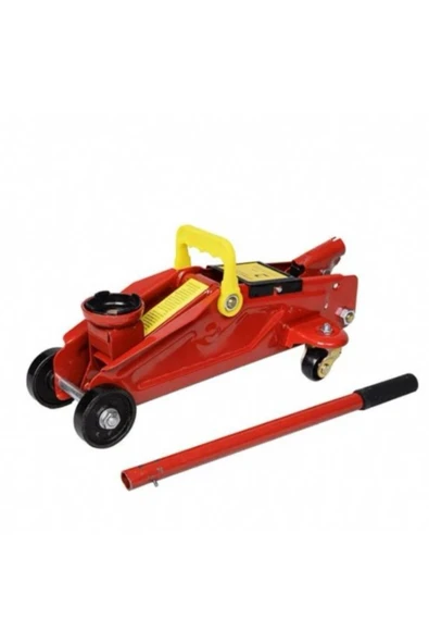 POWER BLACK GERMANYT PORTATİF 2 TON TİMSAH SERT KEMİK TEKERLEKLİ KIRMIZI SİYAH KRİKO ürün görseli 1