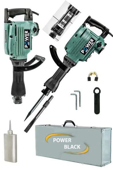 POWER BLACK 16 KG KIRICI HİLTİ METAL ÇANTA 3 UÇ HEDİYELİ ürün görseli 1