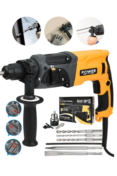 POWER BLACK Profesyonel 850w Darbeli Metal Şanzıman BAKIR SARGI Kırıcı Delici Hilti Matkap ürün görseli 1