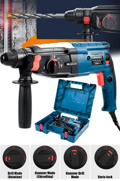 Newstar Powerblack Metal Şanzıman 3600 5.9 Joule Profesyonel Kırıcı Delici 5 Parça Hilti - Resim 5