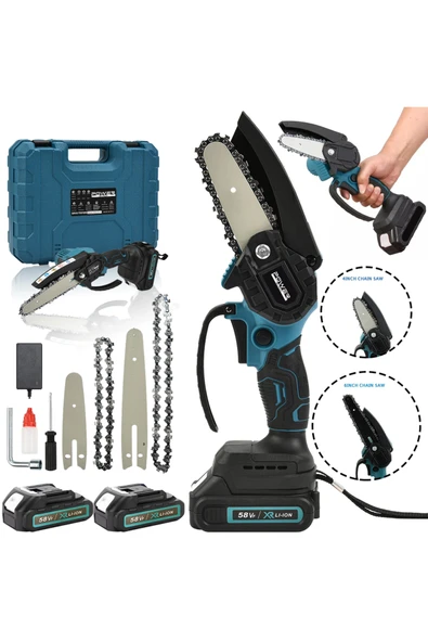 POWER BLACK Plus Germany Çift Bataryalı Extra Güçlü 58vf Şarjlı Dal Budama Testeresi ürün görseli 1