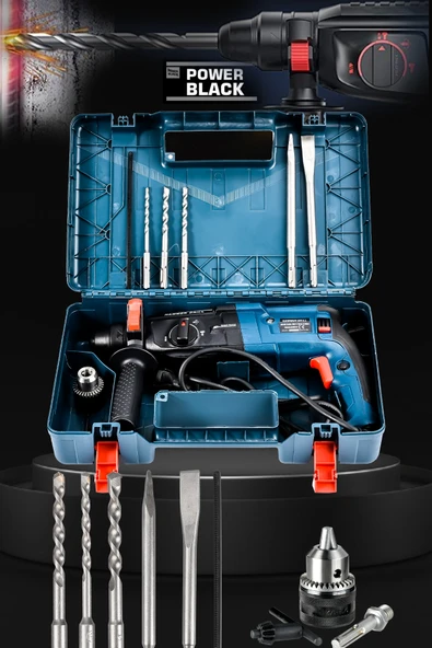 Newstar Powerblack Metal Şanzıman 3600 5.9 Joule Profesyonel Kırıcı Delici 5 Parça Hilti - Resim 3