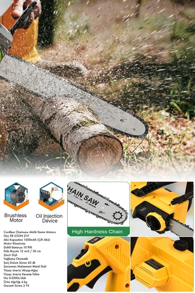 POWER BLACK 21 V XR Lİ-ON ÇİFT BATARYALI 30 CM  FREN SİSTEMLİ - Resim 2