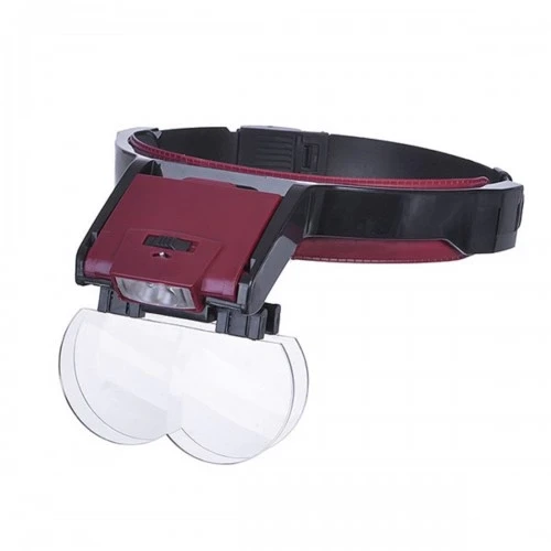 - Lens Takmalı 4 Lens , Led Lambalı Şapka Tip Büyüteç ürün görseli 1