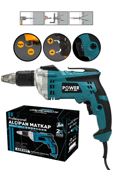 POWER BLACK Profesyonel Alçıpan Vidalama ürün görseli 1