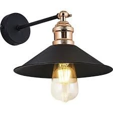 RİOLİGHT SİYAH BAKIR DUYLU MAFSALLI APLİK ÇAP:23 CM ürün görseli 1