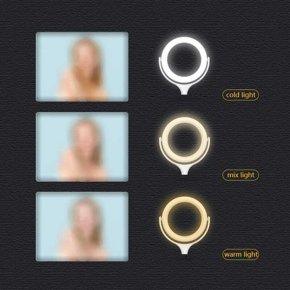 Fuchsia F-537 30 Cm Işıklı Telefon Tutucu Ring Light - Resim 9