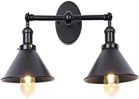 RİOLİGHT RETRO İKİLİ SİYAH BAŞLIK METAL APLİK ürün görseli 1