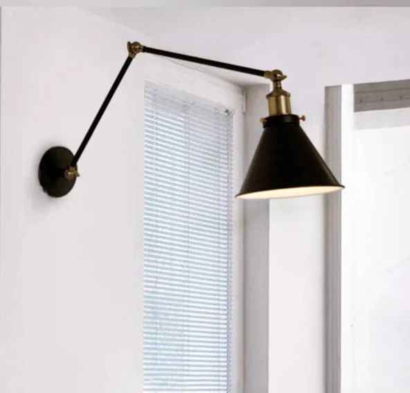 RİOLİGHT RETRO ÜÇ MAFSALI HAREKETLİ RUSTİK APLİK AKROBAT APLİK ürün görseli 1