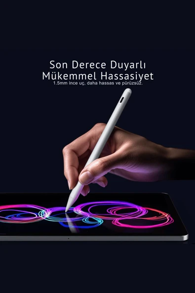 iPad 10.9 inç 10. Nesil Uyumlu Avuçiçi Red ve Eğim Özellikli Manyetik Yapışan Dokunmatik Kalem - Resim 6