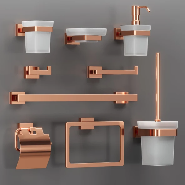 Line Bathroom 125807 PRİME DİŞ FIRÇALIK BUZLU CAM ROSE ROSE - Resim 2