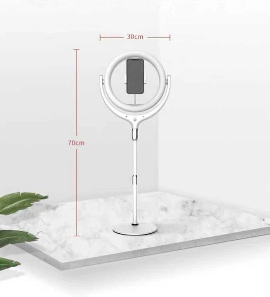 Fuchsia F-537 30 Cm Işıklı Telefon Tutucu Ring Light - Resim 4