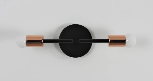 RİOLİGHT MODERN BAKIR DUYLU İKİLİ METAL APLİK ürün görseli 1