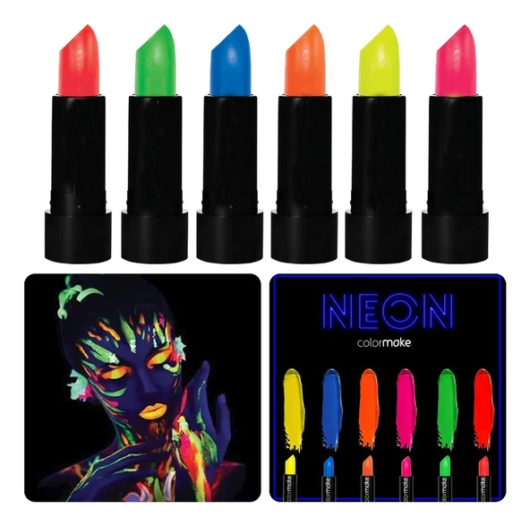 GlowPaint 6’lı Neon Boya – UV Işıkta Parlayan Makyaj Seti ürün görseli 1