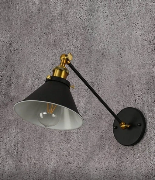 RİOLİGHT RETRO ÇİFT MAFSALLI HAREKETLİ BAŞLIK METAL DUVAR APLİĞİ ürün görseli 1