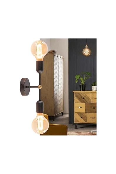 Riolight  Retro Ikili Metal Duvar Apliği ürün görseli 1