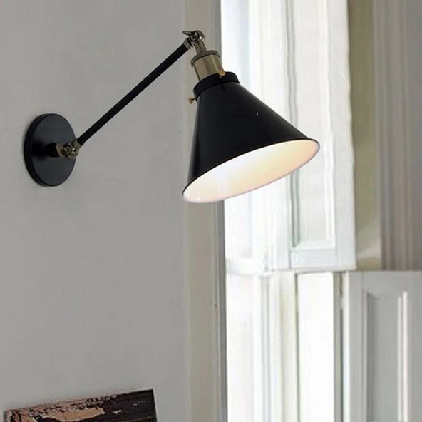 RİOLİGHT RETRO ÇİFT MAFSALLI HAREKETLİ BAŞLIK METAL DUVAR APLİK ürün görseli 1