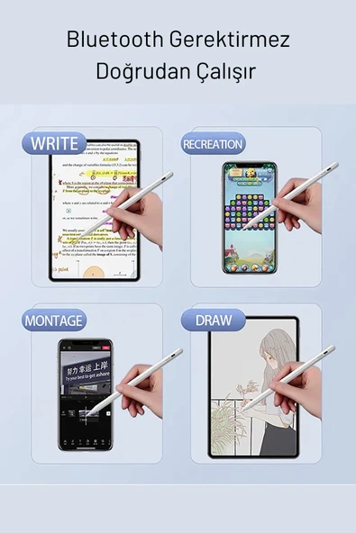 Fuchsia Stylus Pen Lenovo Tablet Serisi Dokunmatik Kem - Resim 5