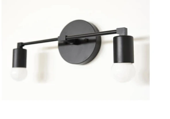 RİOLİGHT MODERN İKİLİ METAL DUVAR APLİK SİYAH RENK ürün görseli 1