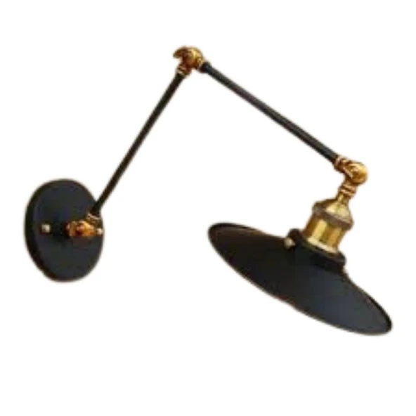 RİOLİGHT RETRO MAFSALLI HAREKETLİ SİYAH METAL APLİK ÇAP: 23CM ürün görseli 1