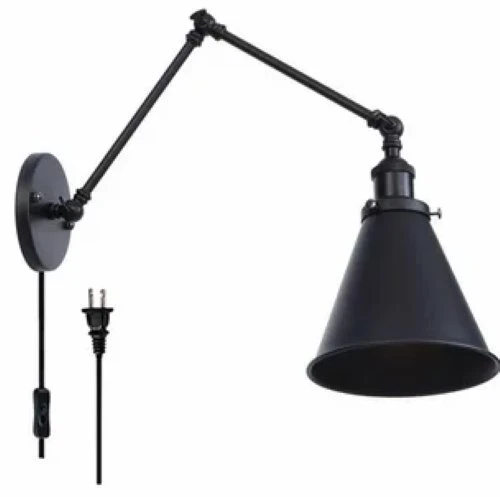 RİOLİGHT AKROBAT MAFSALLI METAL HAREKETLİ BAŞLIK KABLOLU APLİK OKUMA LAMBASI ürün görseli 1