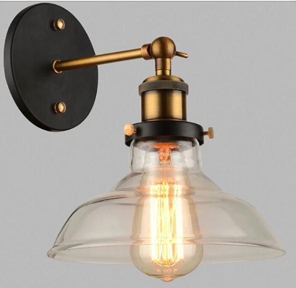 Riolight retro mafsalı cam eskitme aplik 23cm ürün görseli 1