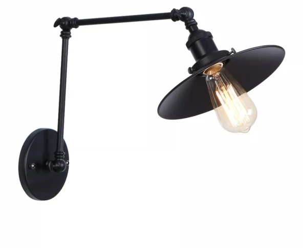 RİOLİGHT RETRO SİYAH ÜÇ MAFSALLI METAL APLİK - Resim 2