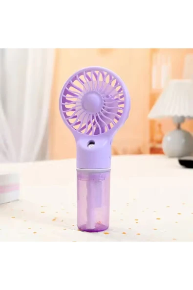 El Tipi Sulu Buharlı Fan Şarjlı Vantilatör Mini Masaüstü El Fan Taşınabilir 4 Kademeli Usb Pervane - Resim 4