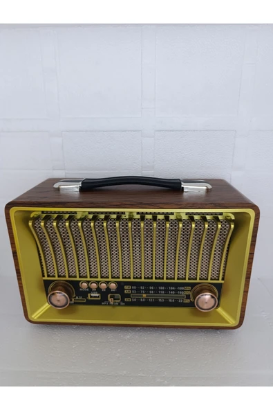 Klasik Radyo Bluetooth Hoparlör Fm Radyo Usb Tf Aux Ses Bombası Müzik Çalar Mp3 Çalar - Resim 3