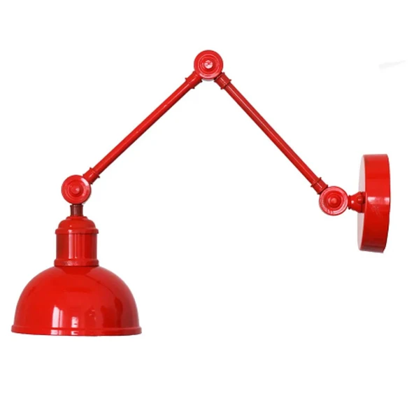 RİOLİGHT MODERN,VİNTAGE,RUSTİK KIRMIZI 1XE27 DUYLU METAL HAREKETLİ BAŞLIK AKROBAT DUVAR APLİK ürün görseli 1