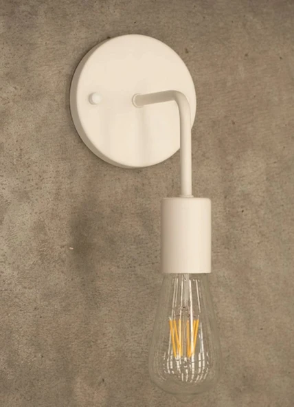 RİOLİGHT RETRO8,RUSTİK,VİNTAGE BEYAZ 1XE27 DUYLU METAL DUVAR APLİK ürün görseli 1