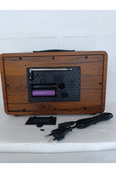 Klasik Radyo Bluetooth Hoparlör Fm Radyo Usb Tf Aux Ses Bombası Müzik Çalar Mp3 Çalar - Resim 2