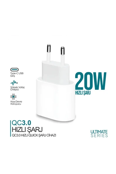iPhone Şarj Aleti PHİXİ UPD4118L ULTIMATE 20W LIGHTNING HIZLI ŞARJ CİHAZI - Resim 4
